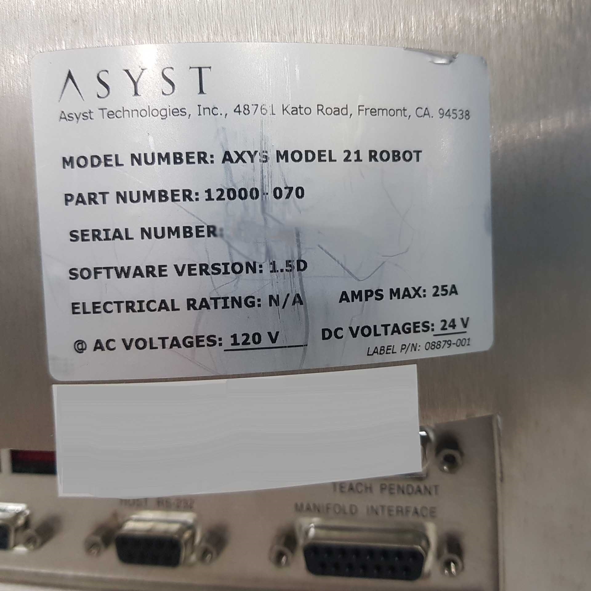 圖為 已使用的 ASYST Axys 21 待售