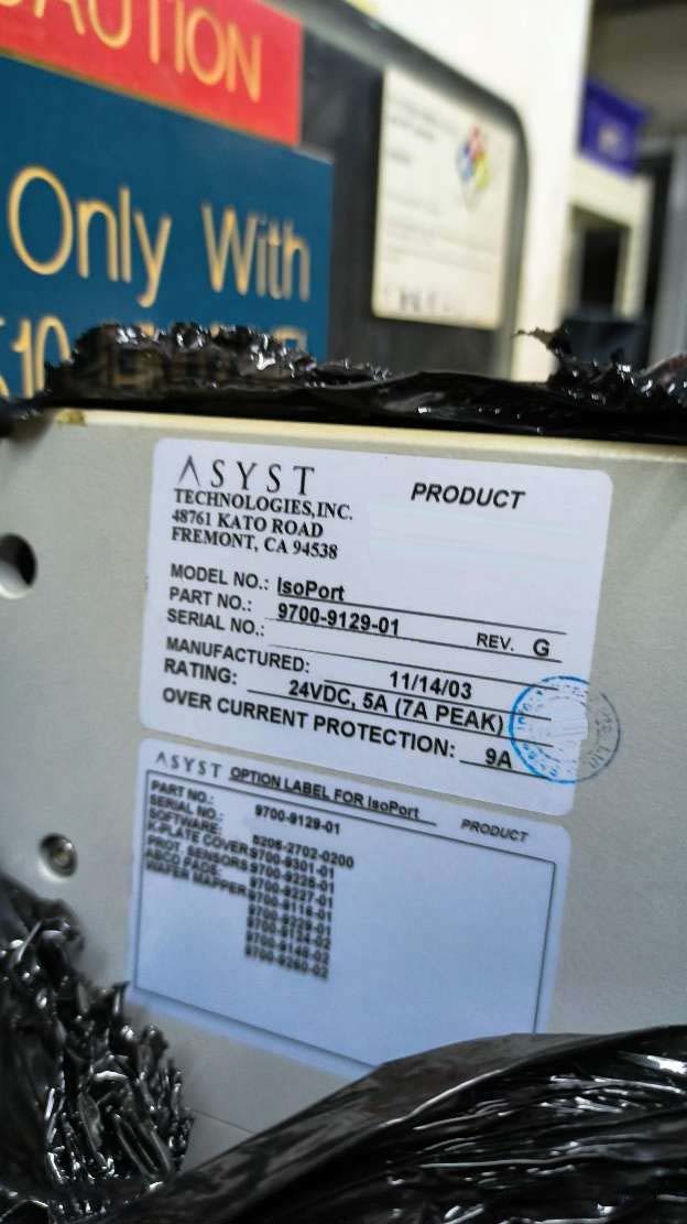 Photo Used ASYST IsoPort For Sale