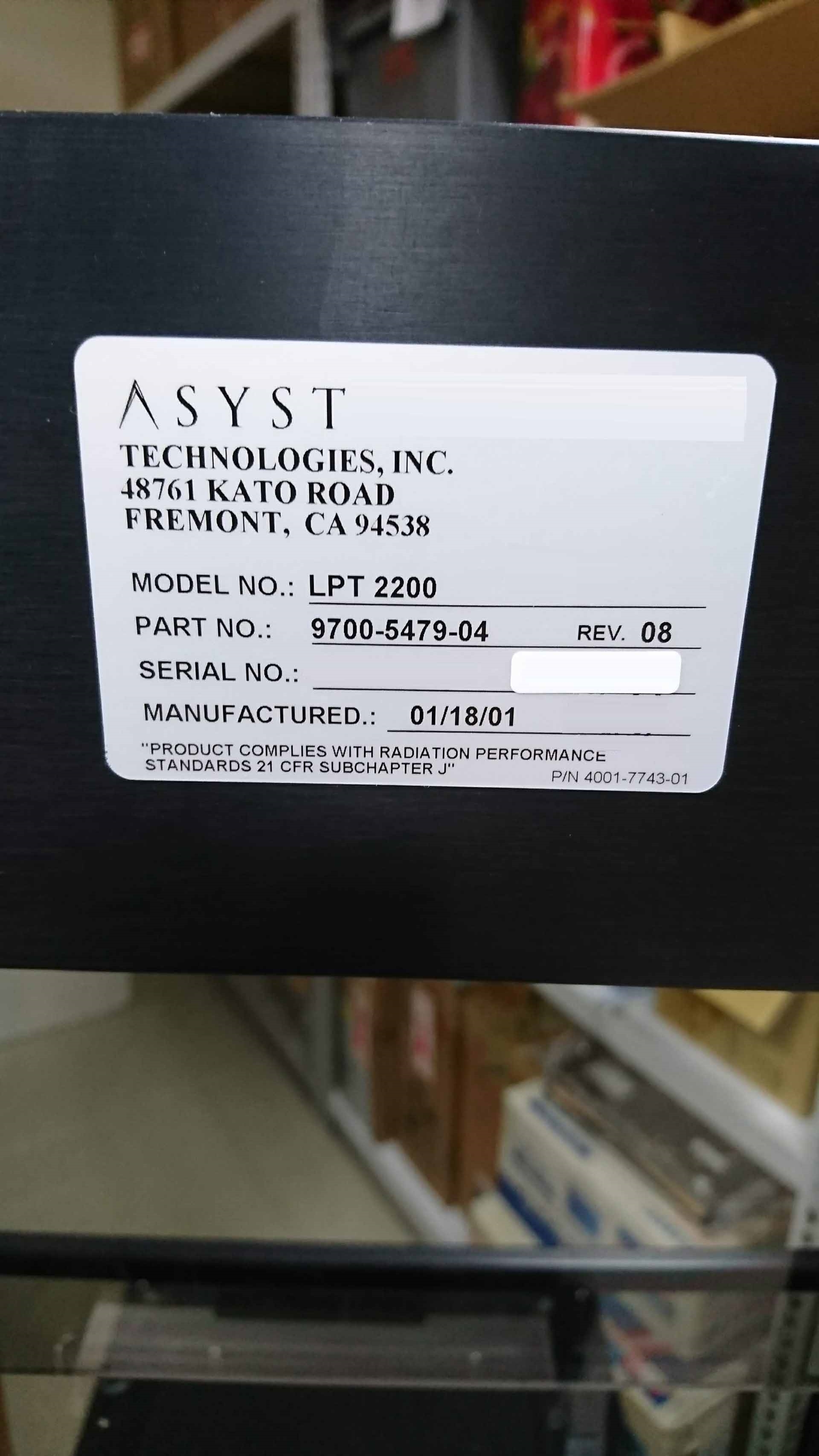 Photo Used ASYST LPT 2200 For Sale