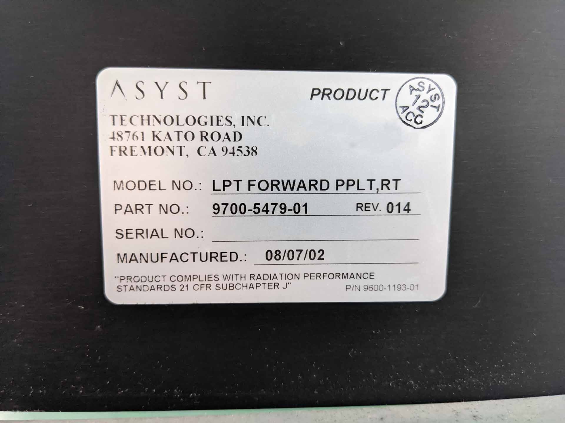 圖為 已使用的 ASYST LPT 2200 待售