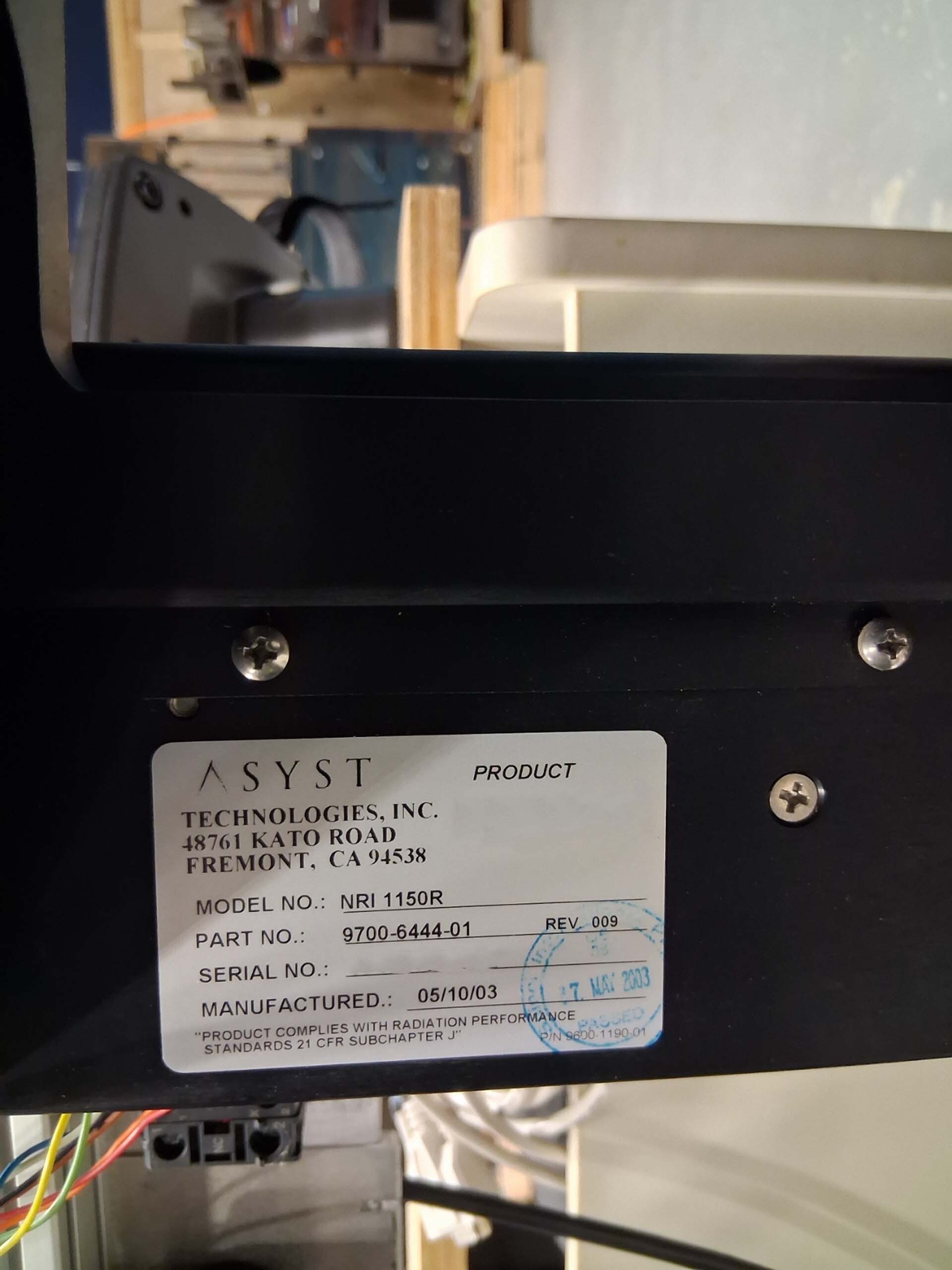 圖為 已使用的 ASYST NRI 1150R 待售