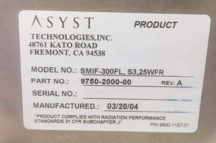 Photo Used ASYST SMIF-300FL For Sale