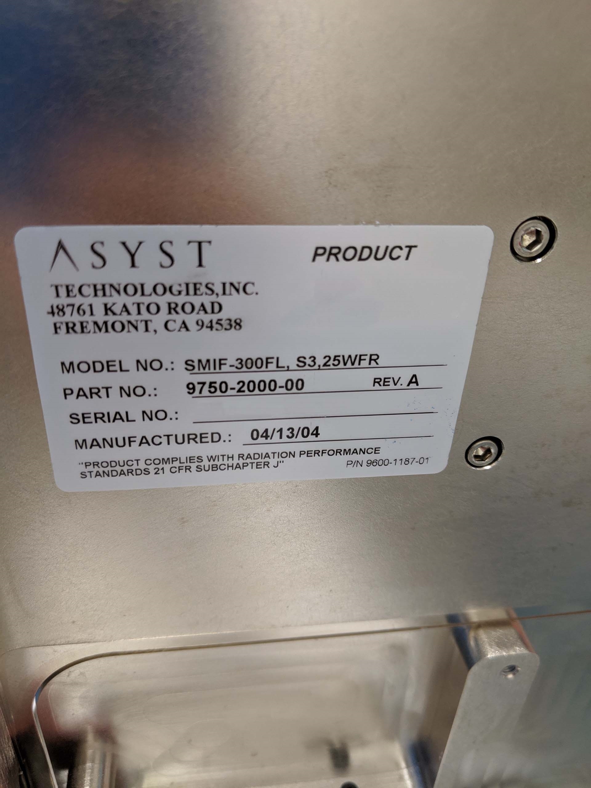 사진 사용됨 ASYST SMIF-300FL 판매용