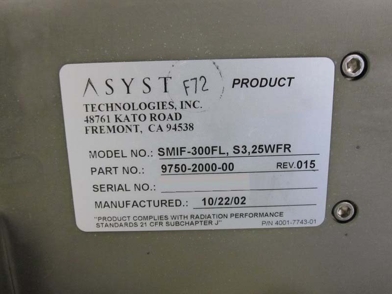 Photo Used ASYST SMIF-300FL For Sale