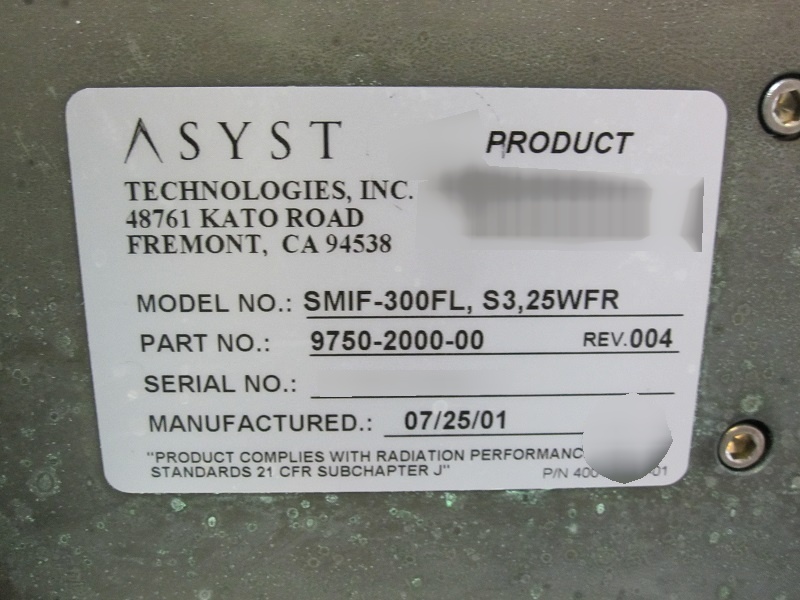 圖為 已使用的 ASYST SMIF-300FL 待售