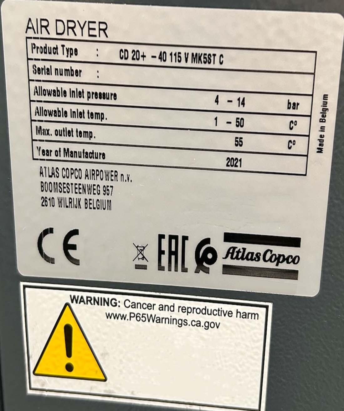 圖為 已使用的 ATLAS COPCO CD20+ 待售