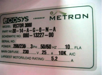 图为 已使用的 ATMI / ECOSYS Vector 3000 待售
