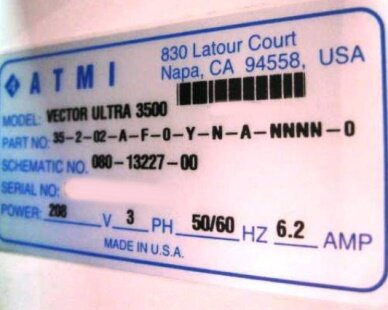 ATMI / ECOSYS Vector Ultra 3500 #141577