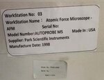 ATOMIC FORCE MICROSCOPE Autoprobe M5