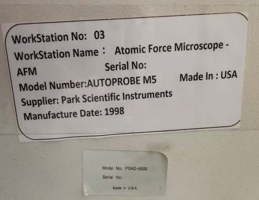 사진 사용됨 ATOMIC FORCE MICROSCOPE Autoprobe M5 판매용