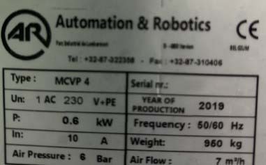 Foto Verwendet AUTOMATION & ROBOTICS MCVP 4 Zum Verkauf