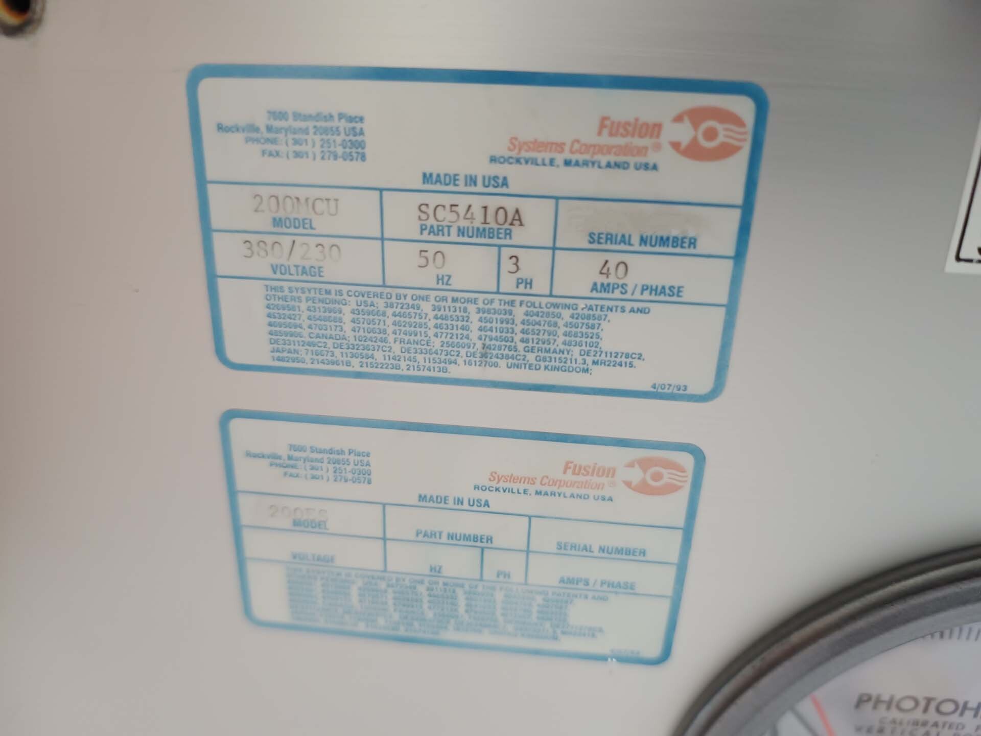 사진 사용됨 AXCELIS / FUSION 200 MCU 판매용