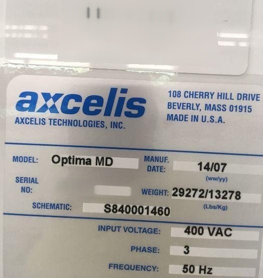 Photo Utilisé AXCELIS Optima MD À vendre