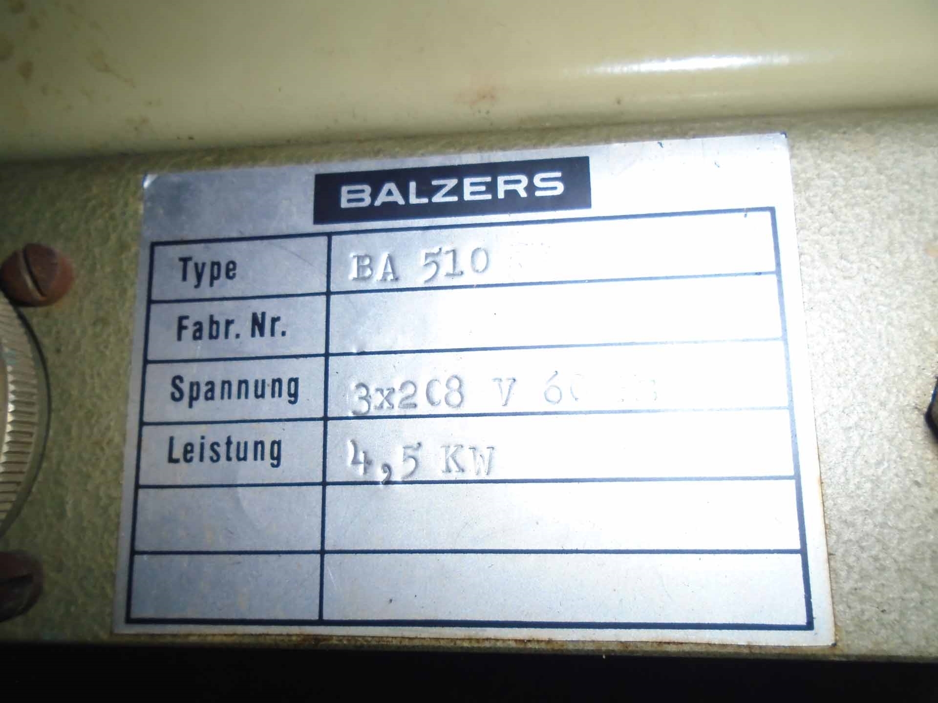 图为 已使用的 BALZERS BA 510 待售