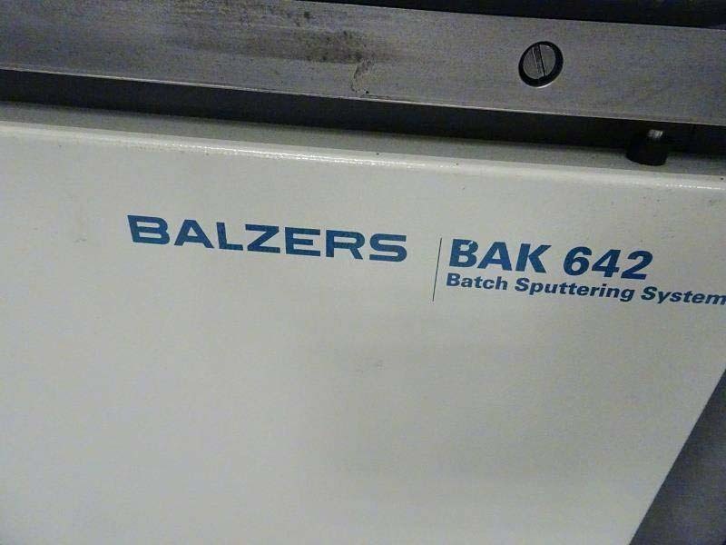 Photo Used BALZERS BAK 642 For Sale