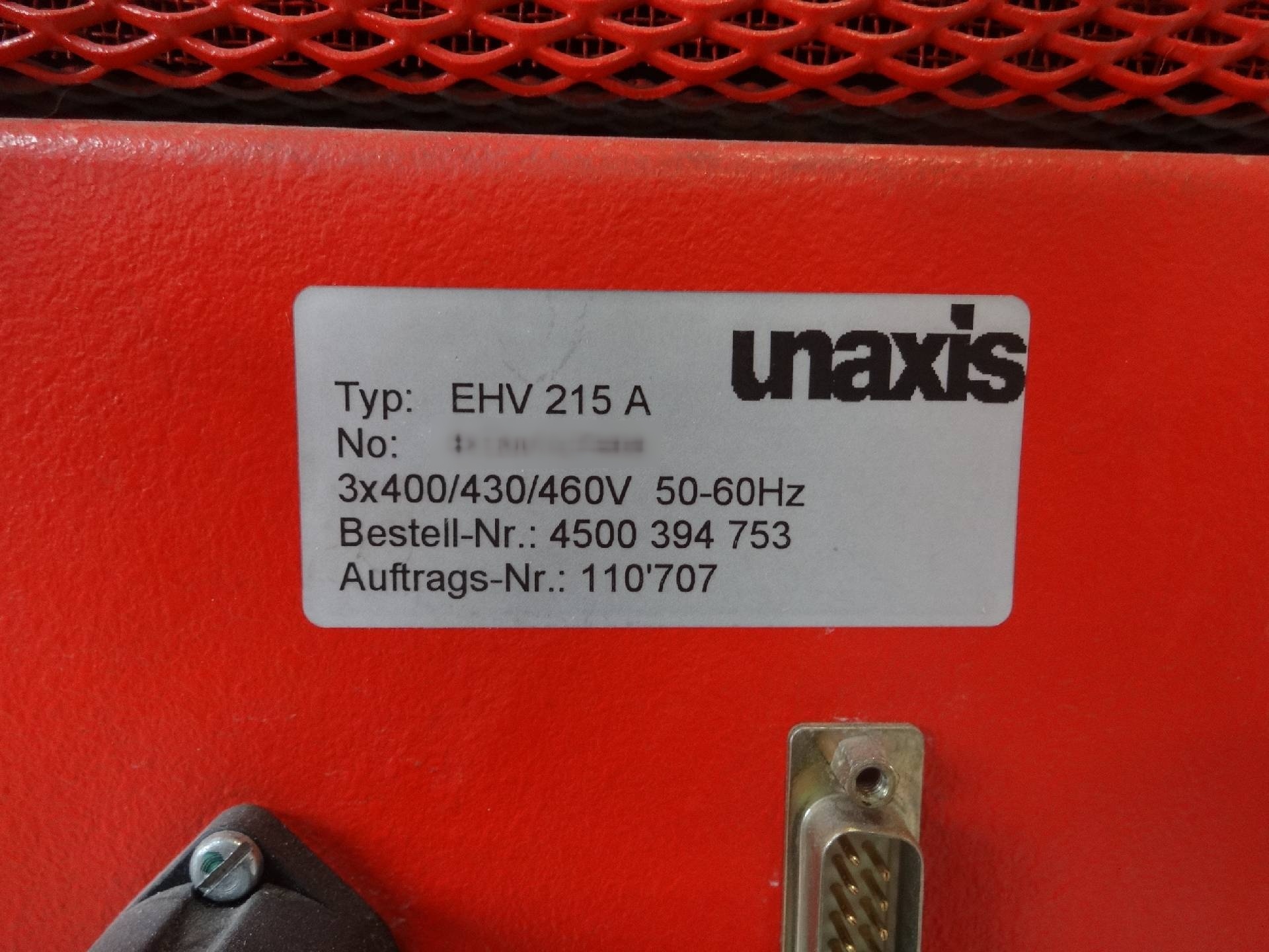 사진 사용됨 BALZERS EHV 215 판매용