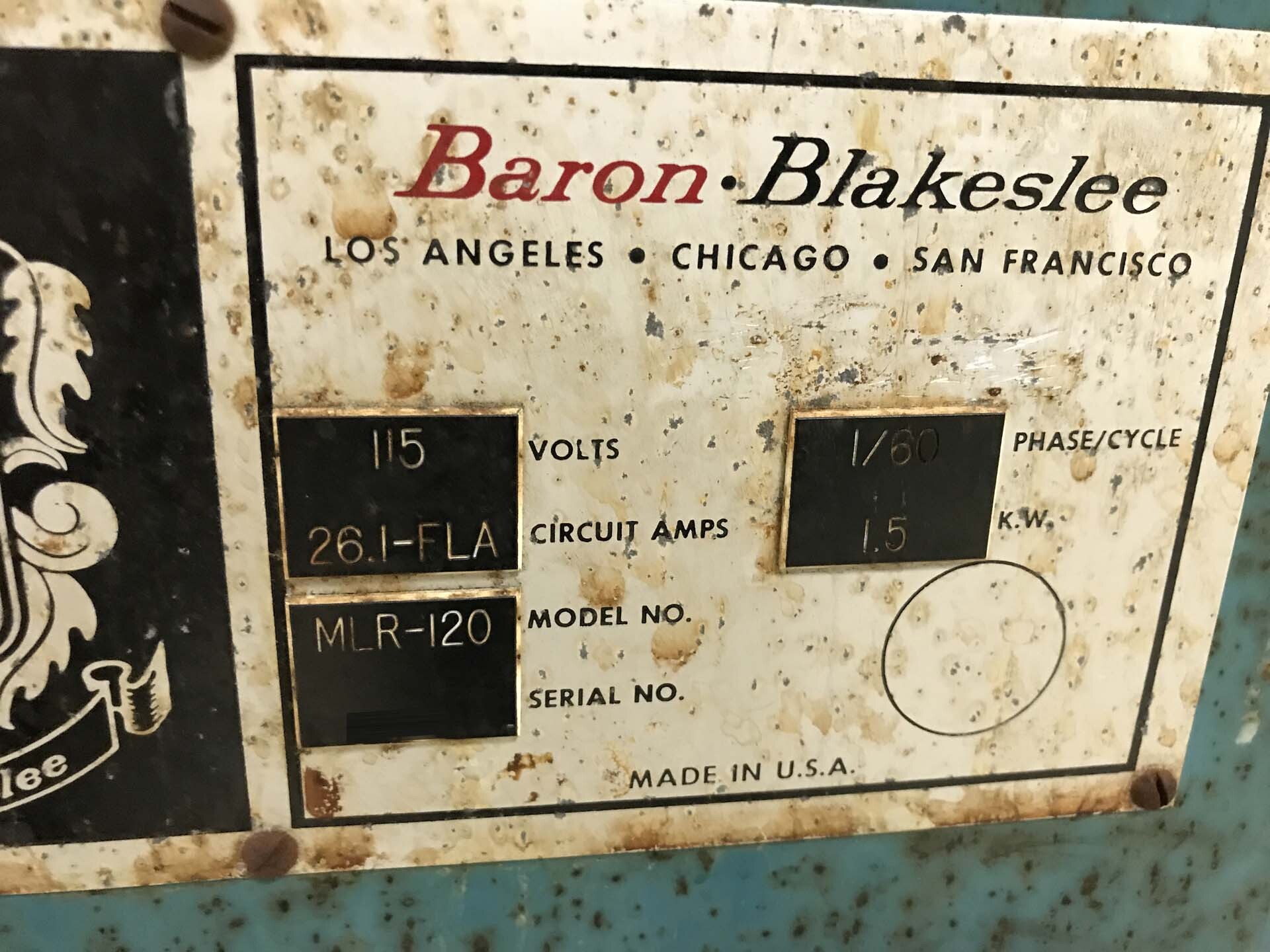 图为 已使用的 BARON BLAKESLEE MLR-120 待售