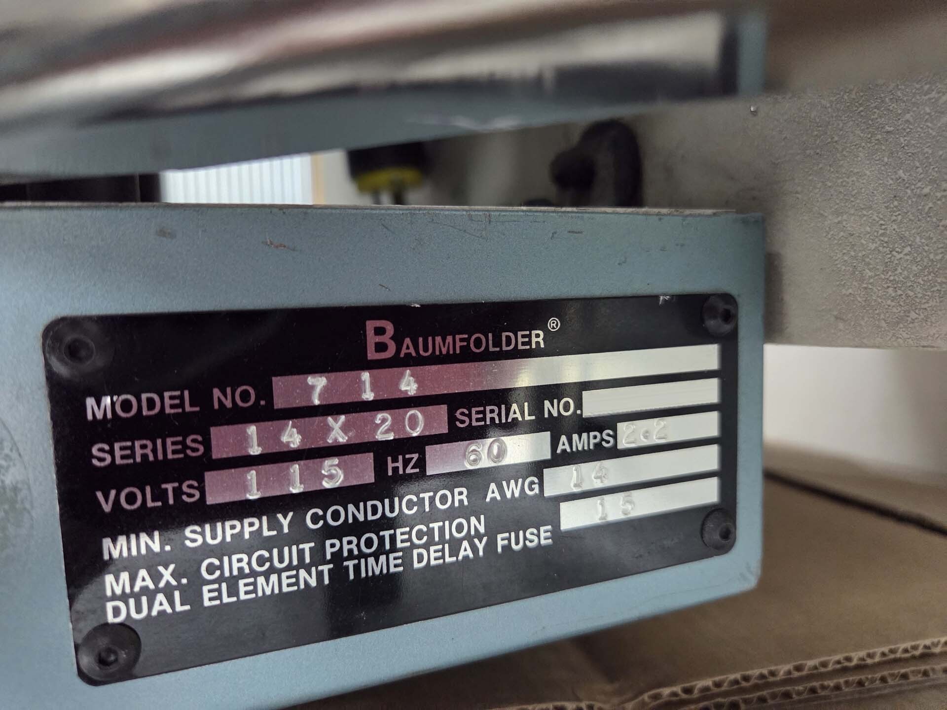 사진 사용됨 BAUMFOLDER 714 판매용