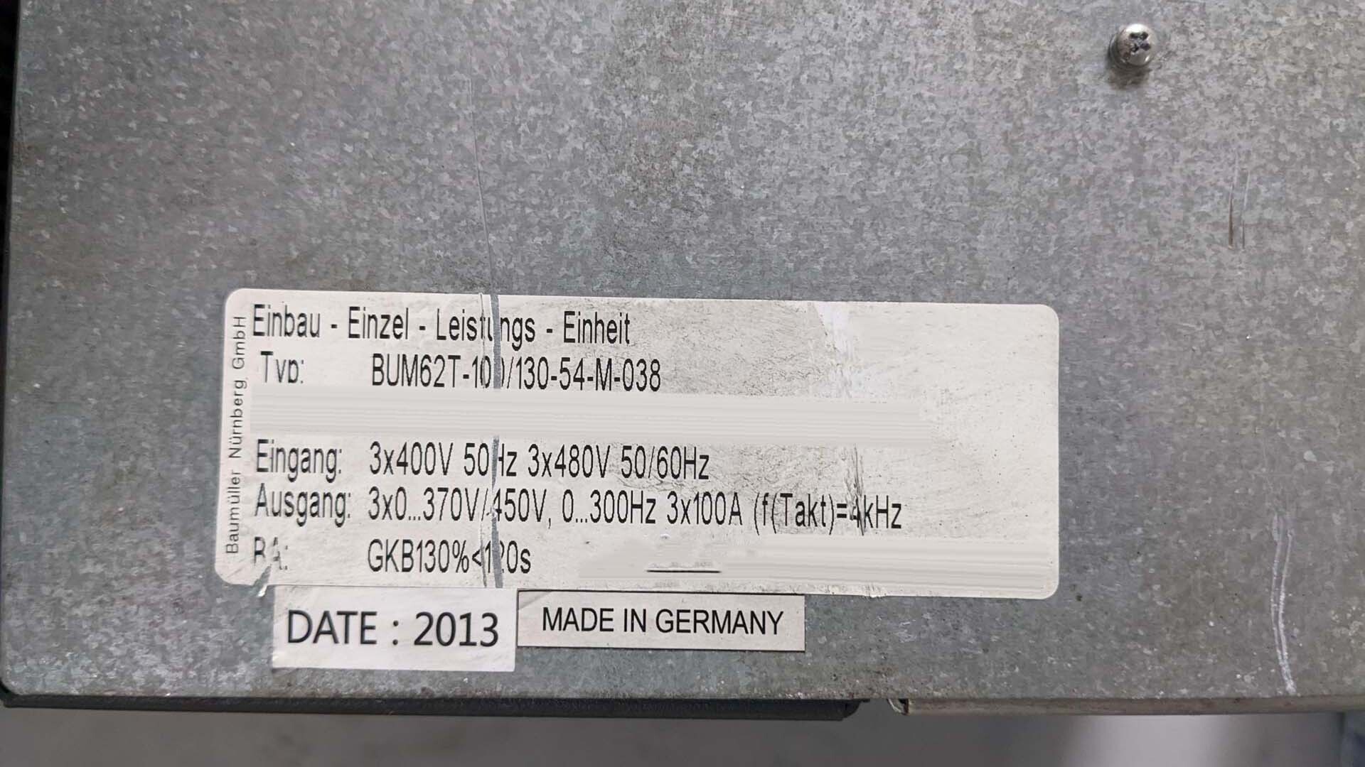 Photo Used BAUMULLER BUM62T-100 / 130-54-M-038 For Sale