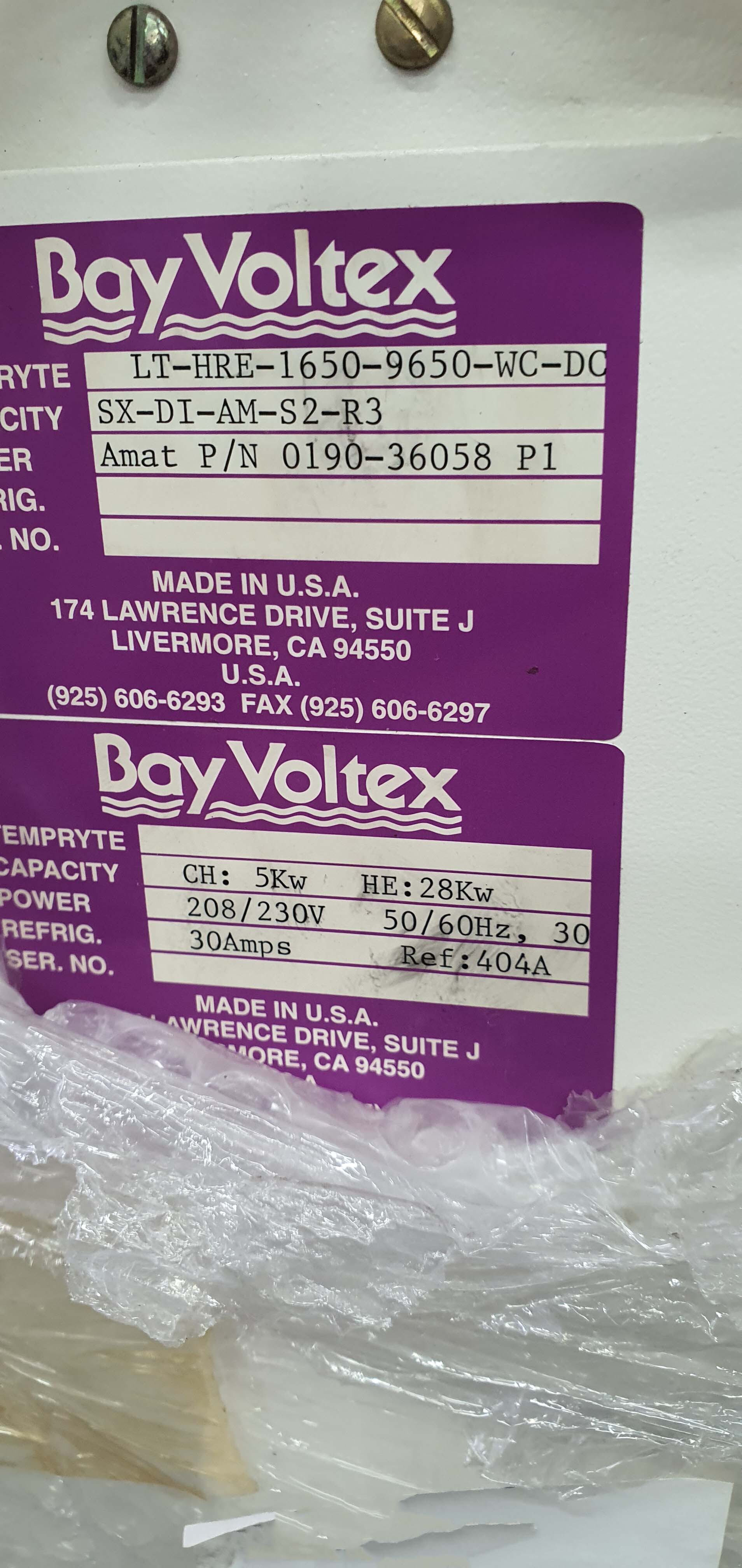 フォト（写真） 使用される BAY VOLTEX LT-HRE-1650-9650-WC-DC 販売のために