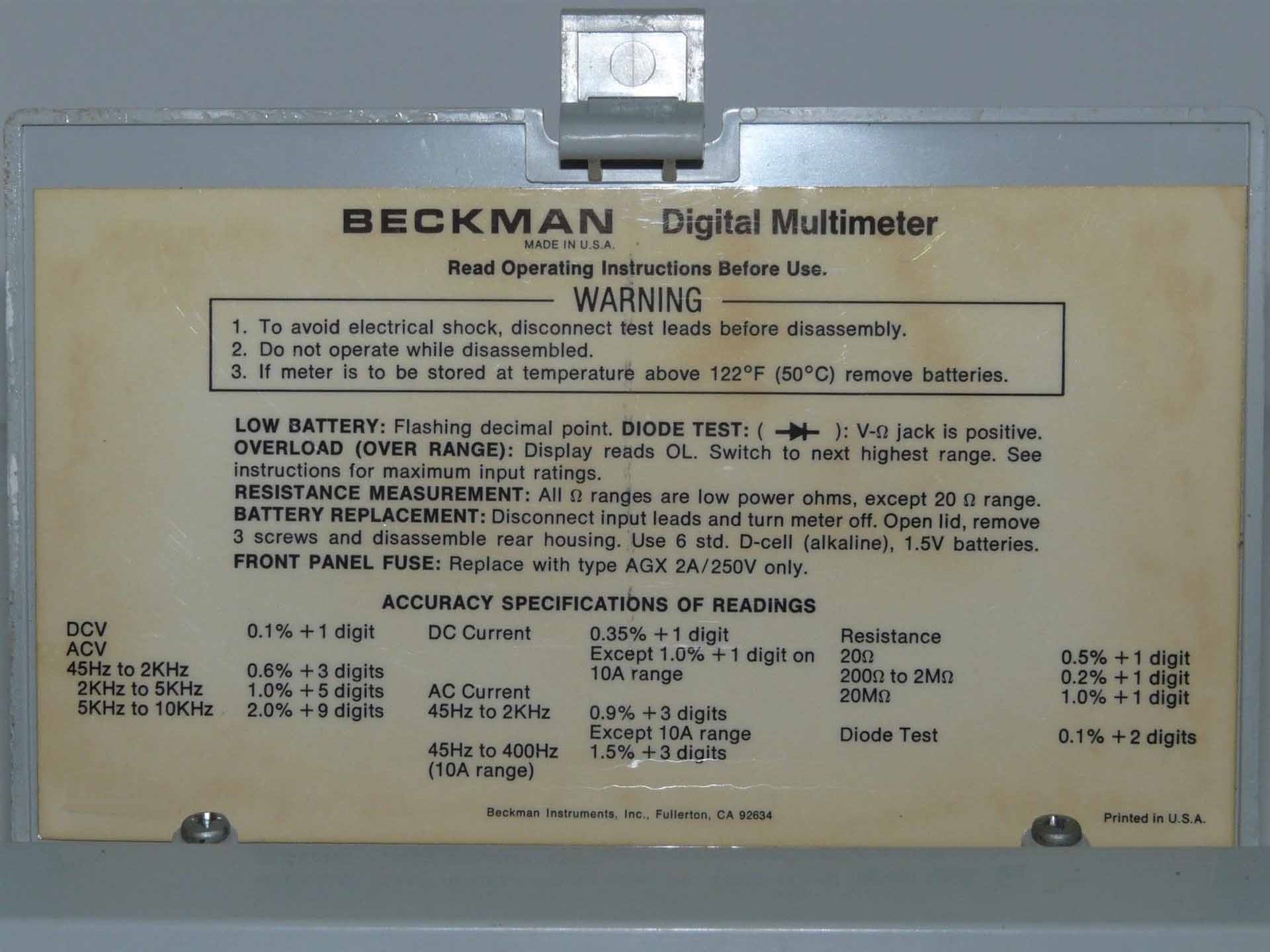 Photo Used BECKMAN COULTER 3050 For Sale