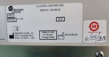 圖為 已使用的 BECKMAN COULTER Allegra X 15R 待售
