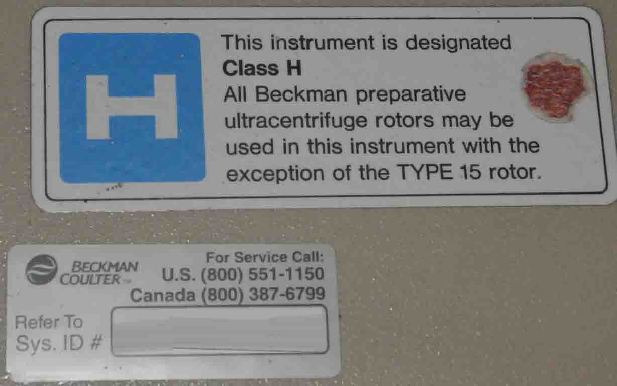 圖為 已使用的 BECKMAN COULTER L8-80M 待售