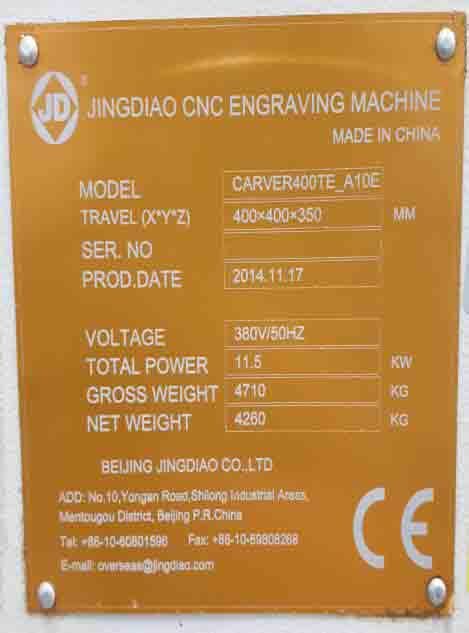 Photo Used BEIJING JINGDIAO Carver 400TE-A10E For Sale