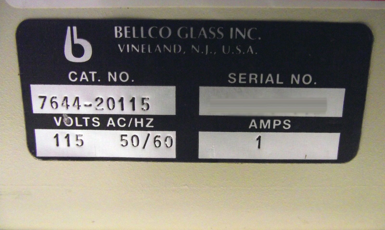 Photo Used BELLCO 7644-20115 For Sale