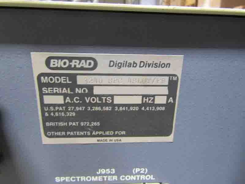 Photo Used BIO-RAD / DIGILAB DIVISION SPC 3240 For Sale