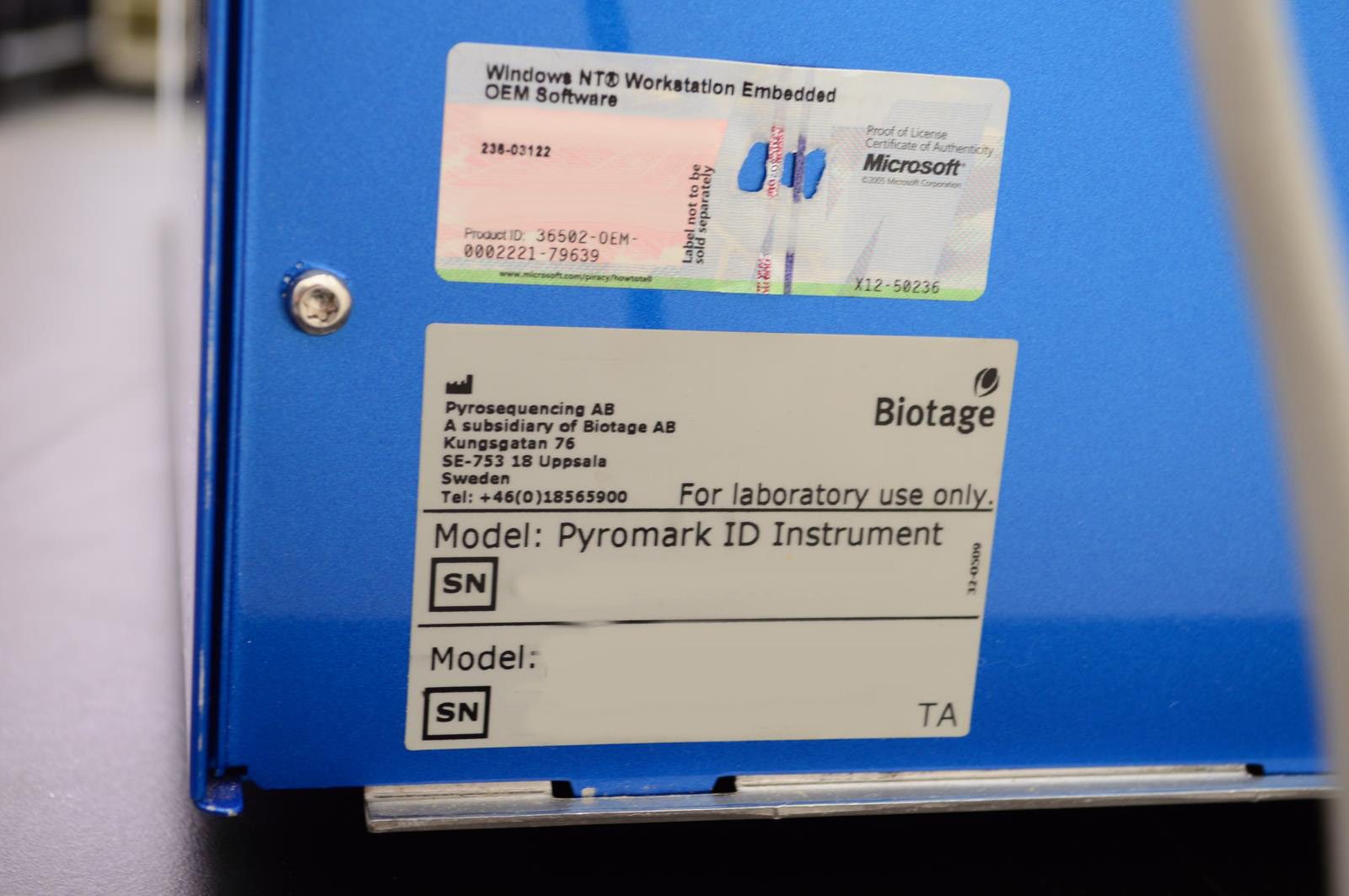 圖為 已使用的 BIOTAGE PyroMark ID 待售