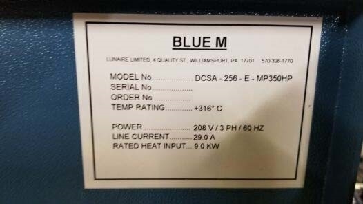 フォト（写真） 使用される BLUE M / LUNAIRE DCSA-256-E-MP350HP 販売のために