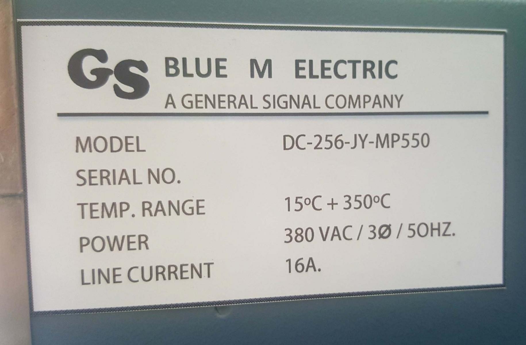 Photo Used BLUE M DC-256-JY-MP550 For Sale