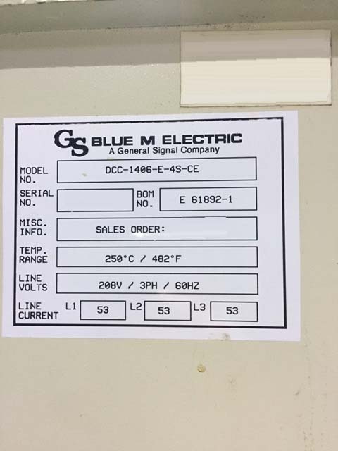 사진 사용됨 BLUE M DCC-1406-E-4S-CE 판매용