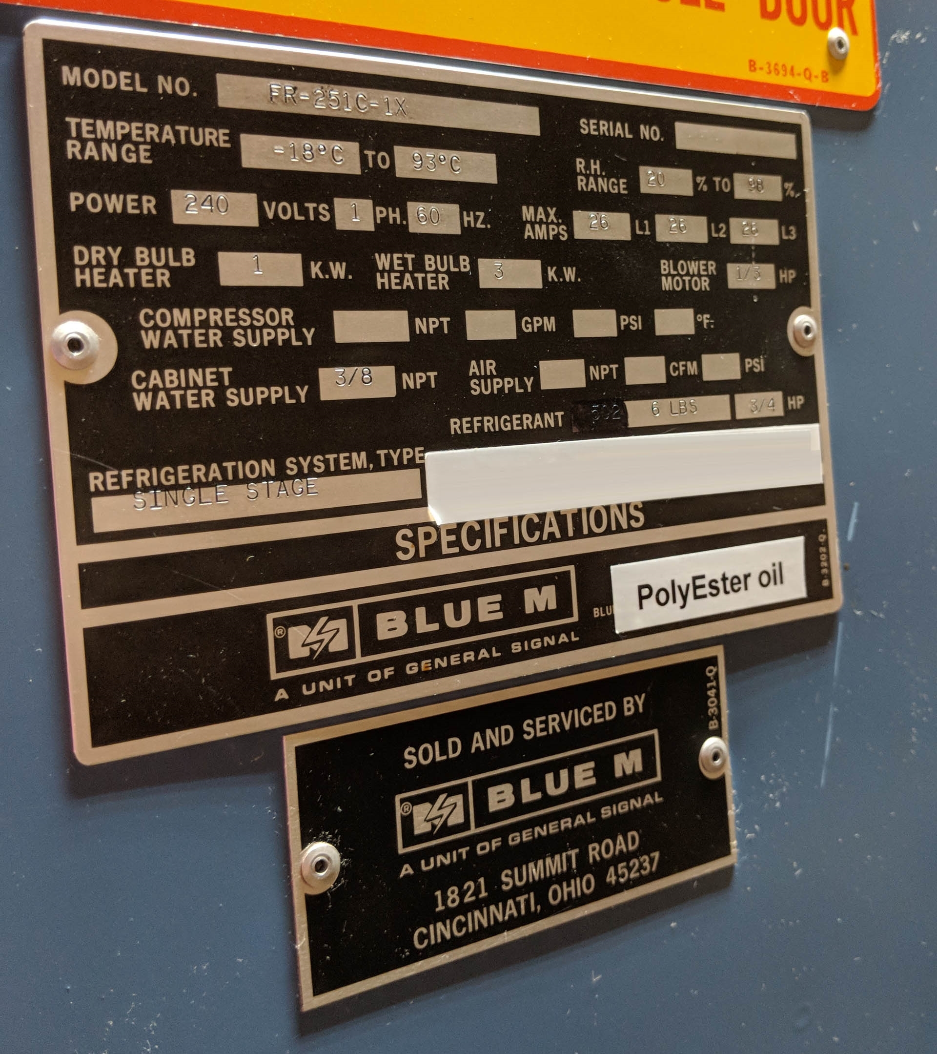 사진 사용됨 BLUE M FR-251C-1x 판매용