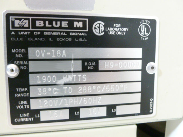 圖為 已使用的 BLUE M OV-18A Stabil-Therm 550 待售