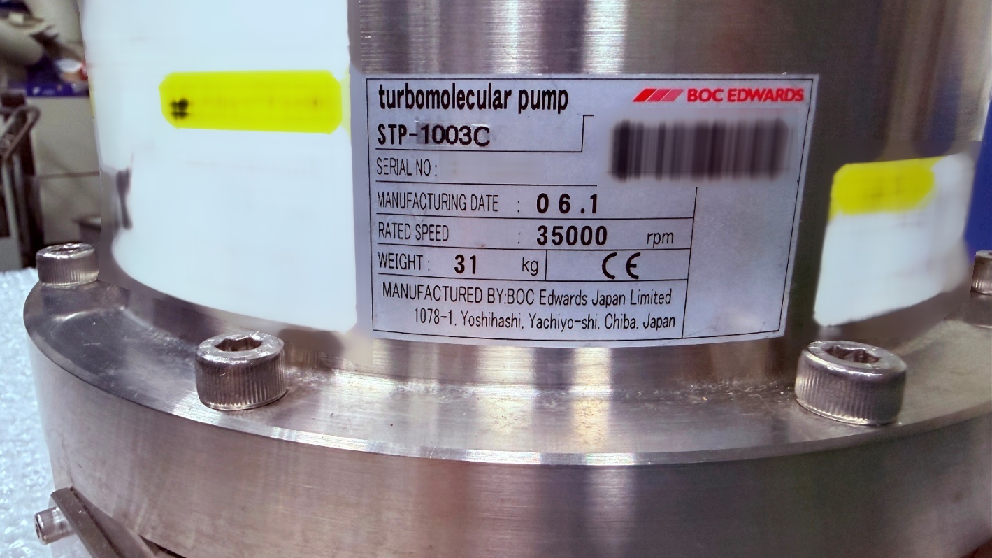 フォト（写真） 使用される BOC EDWARDS / SEIKO SEIKI STP-1003C 販売のために