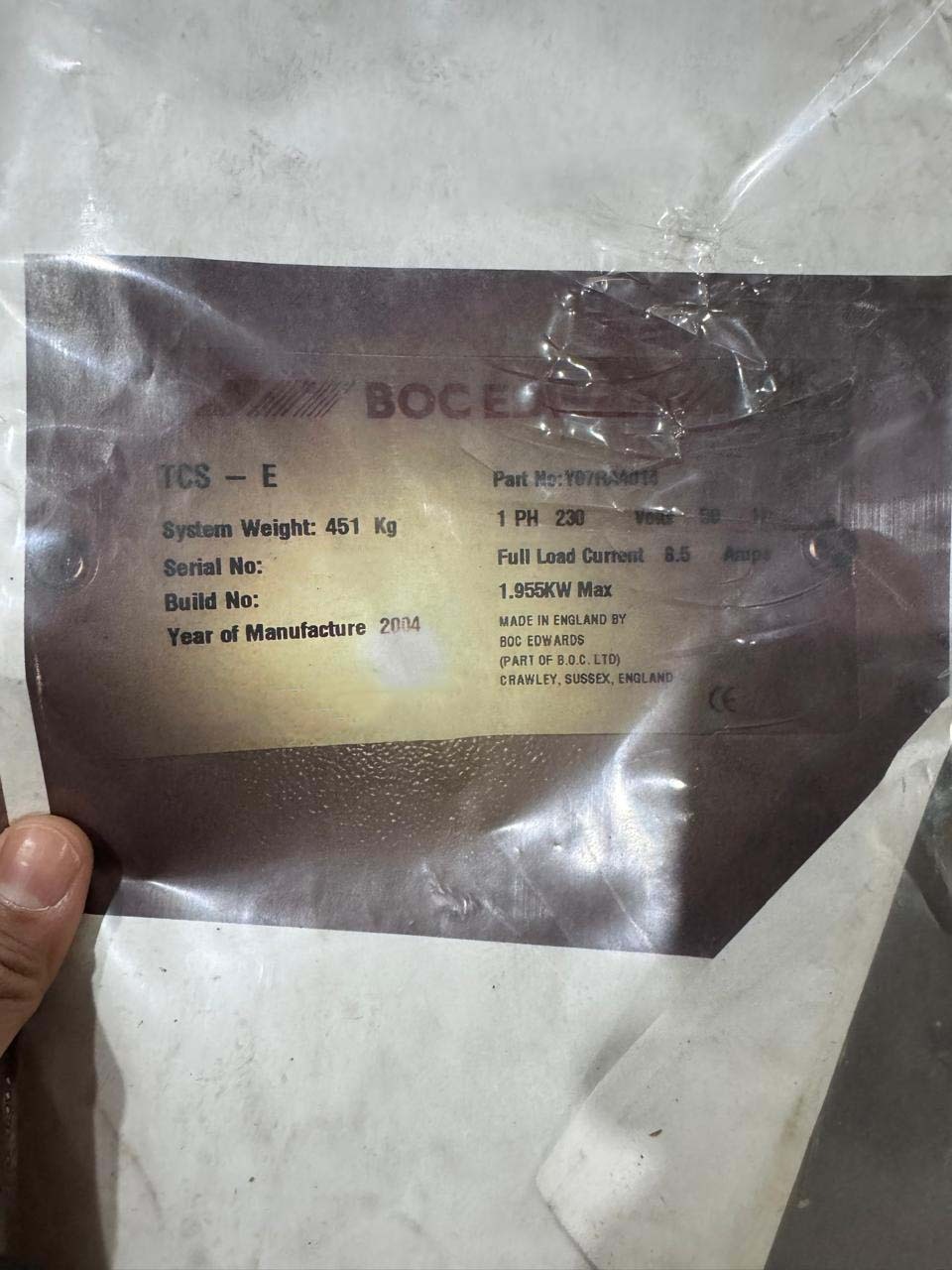Foto Verwendet BOC EDWARDS TCS-E Zum Verkauf