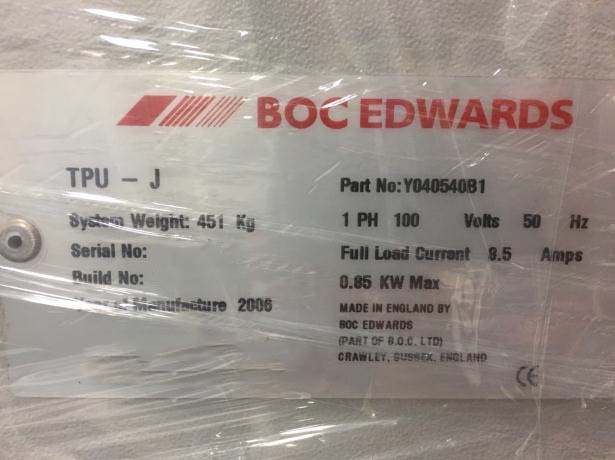 フォト（写真） 使用される BOC EDWARDS TPU-STD 販売のために