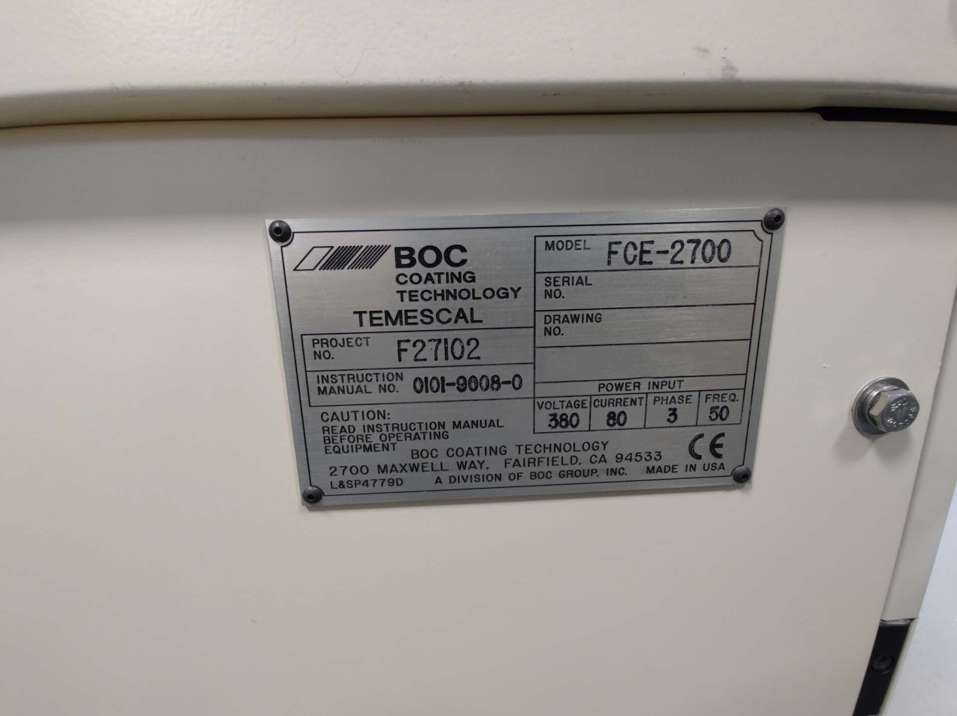 圖為 已使用的 BOC / TEMESCAL FCE 2700 待售