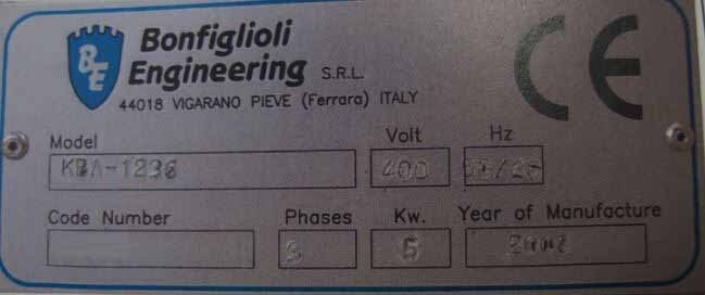 Photo Used BONFIGLIOLI ENGINEERING KBA-1236 For Sale