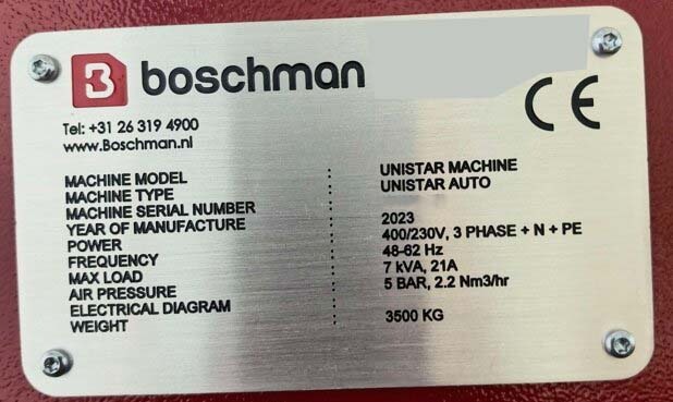 圖為 已使用的 BOSCHMAN TECHNOLOGY Unistar 待售