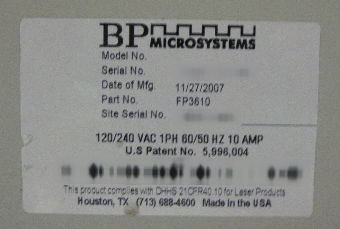 Photo Utilisé BP MICROSYSTEMS FP-3610 À vendre