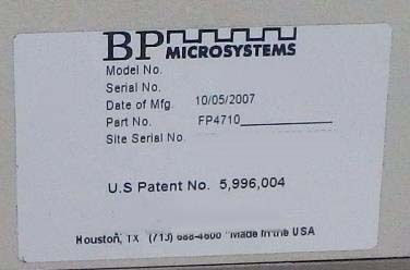 Photo Used BP MICROSYSTEMS FP-4710 For Sale