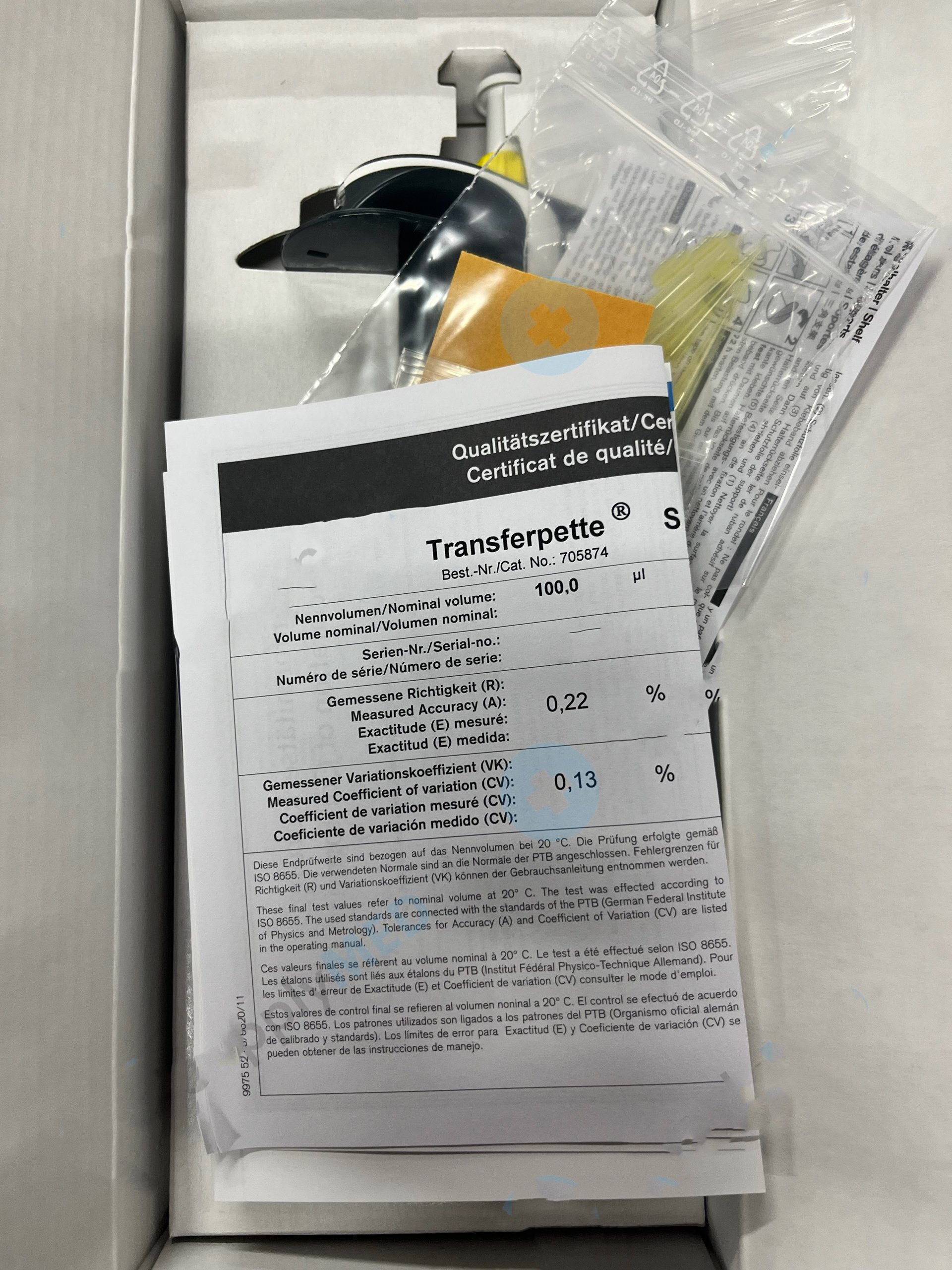 Photo Used BRANDTECH Transferpette S For Sale