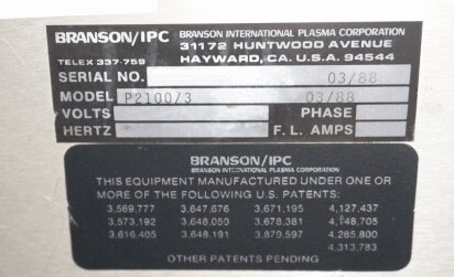 BRANSON / IPC P2100/3 #9054483