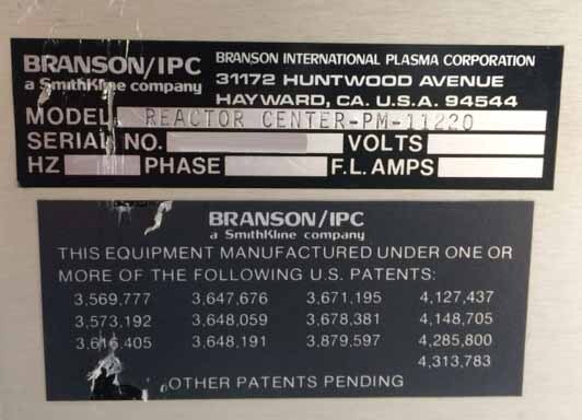 图为 已使用的 BRANSON / IPC Reactor center PM-11220 待售