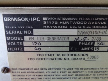 BRANSON / IPC S3003c #9056164