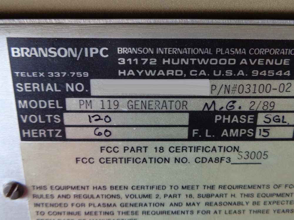 圖為 已使用的 BRANSON / IPC S3003c 待售