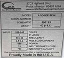 圖為 已使用的 COST EFFECTIVE EQUIPMENT / CEE Apogee Spin 待售